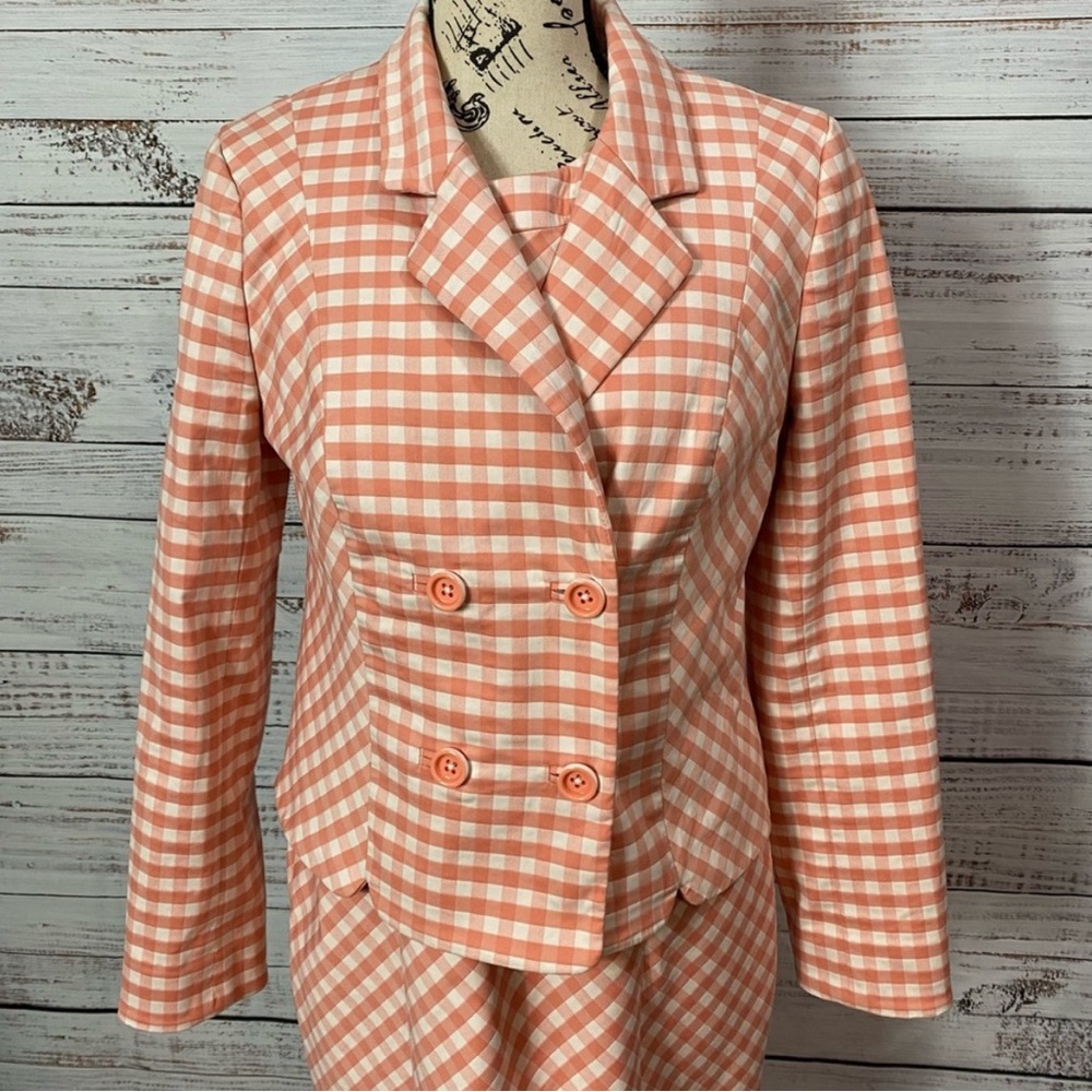 BROOKS BROTHERS PINK GINGHAM DRESS / SUIT